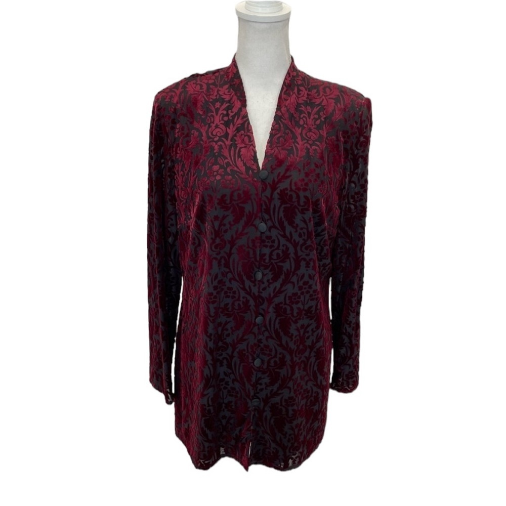 Talbots Top 12 Red/Black